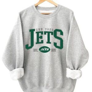 Vintage New York Jets Football Sweatshirt - NFL Retro Crewneck Pullover